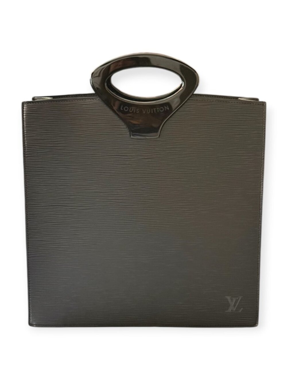 Louis Vuitton Ombre Tote Bag | Black Epi | Resin Handle - Picture 2 of 7